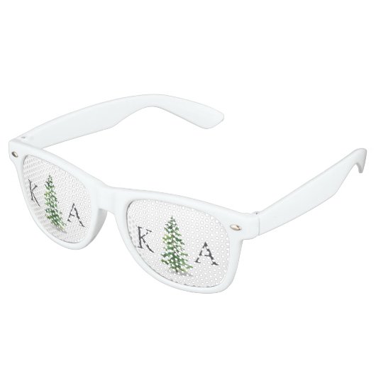 Het Waterverf Pine Tree Forest Wedding Collectie Retro Zonnebril