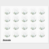 Het Waterverf Pine Tree Forest Wedding Collectie Ronde Sticker (Vel)