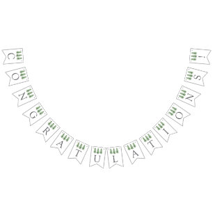 Het Waterverf Pine Tree Forest Wedding Collectie Vlaggetjes