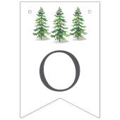 Het Waterverf Pine Tree Forest Wedding Collectie Vlaggetjes (Tweede vlag)