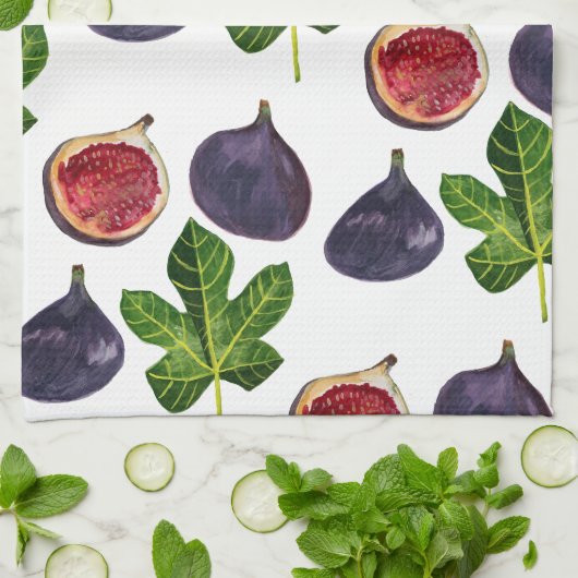 Het Waterverf schilderen van herfst Cijfers Theedoek (Gevouwen)