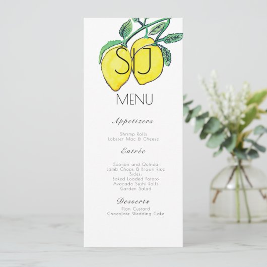 Het Waterverf van het huwelijk - het menu van de B (Staand voorkant)