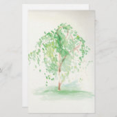 Het Waterverf Willow-Briefpapier Briefpapier (Voorkant / Achterkant)