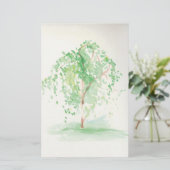 Het Waterverf Willow-Briefpapier Briefpapier (Staand voorkant)