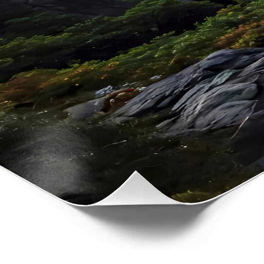 Het web over de bergen perfect poster (Hoek)