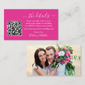 Het Web QR van de details van het calligrafiehuwel Informatiekaartje (Voorkant / Achterkant)