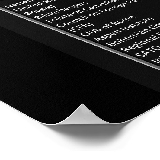 Het web van de Illuminati Poster (Hoek)