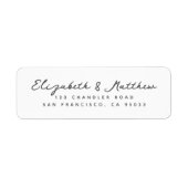 Het weddenschap Elegant Modern Manuscript Chic Ret Etiket (Voorkant)