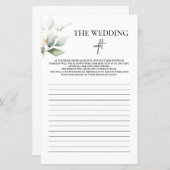 Het 'Weddenschap Night Vrijgezellenfeest Greenery  (Voorkant / Achterkant)