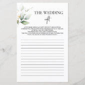 Het 'Weddenschap Night Vrijgezellenfeest Greenery  (Voorkant)