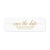 Het weduwschap van de kalligrafie bewaart het adre etiket (Voorkant)