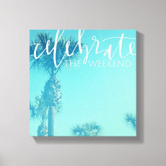 Het weekeinde vieren canvas afdruk (Voorkant)