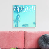 Het weekeinde vieren canvas afdruk (Insitu (Woonkamer))