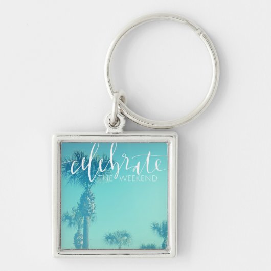 Het weekeinde vieren sleutelhanger (Voorkant)