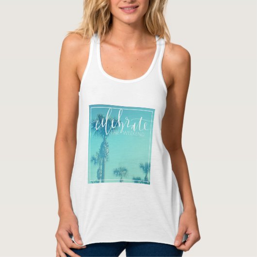 Het weekeinde vieren tanktop (Voorkant)