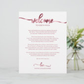 Het Weekend van de bruiloft Welkome Reisroute Eenv (Staand voorkant)