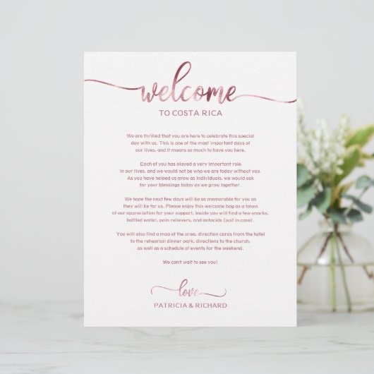 Het Weekend van de bruiloft Welkome Reisroute Eenv (Staand voorkant)