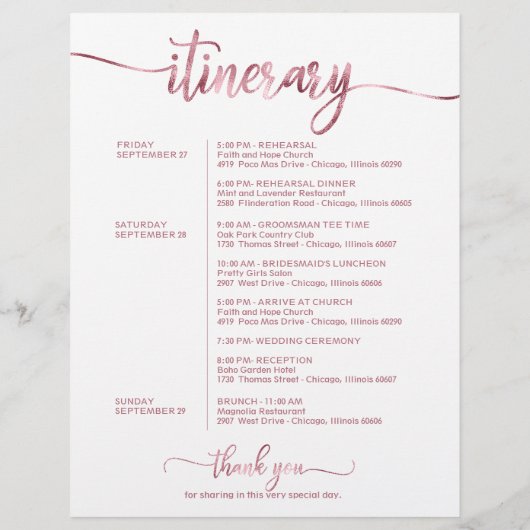 Het Weekend van de bruiloft Welkome Reisroute Eenv (Achterkant)