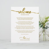 Het Weekend van de bruiloft Welkome Reisroute Eenv (Staand voorkant)