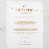 Het Weekend van de bruiloft Welkome Reisroute Eenv (Voorkant / Achterkant)