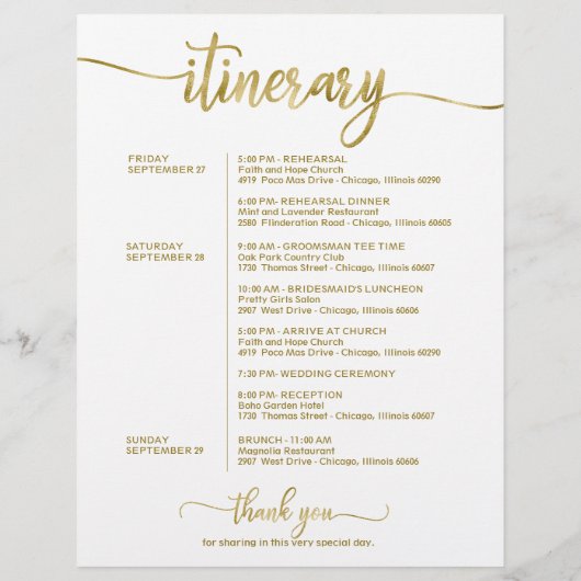 Het Weekend van de bruiloft Welkome Reisroute Eenv (Achterkant)