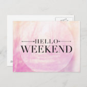 Het Weekend van het hallo Briefkaart (Voorkant / Achterkant)