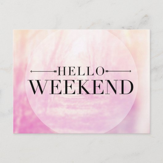 Het Weekend van het hallo Briefkaart (Voorkant)
