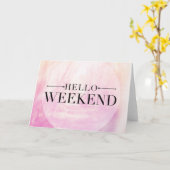 Het Weekend van het hallo Kaart (Gele Bloem)