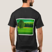 Het weelderige Groenland met Majestic Green Tree T-shirt (Achterkant)