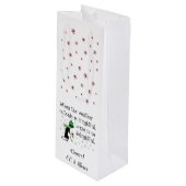 Het weer buiten is angstaanjagend, wijn is heerlij wijn cadeautas (Voorkant Gekanteld)