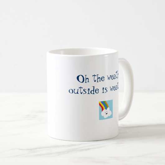Het weer buiten is weer. koffiemok (Voorkant rechts)