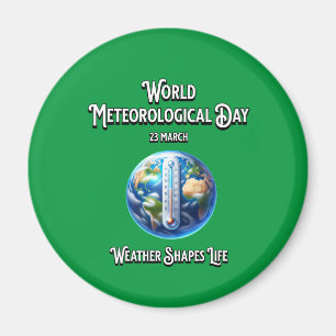 Het weer geeft vorm aan het leven. Wereld Meteorol Magneet