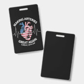 Het weer groot maken van slagaders Hartkatheterisa Badge (Voor- en achterkant)