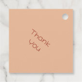 Het weer in baby shower Boho Peachy Bedankjes Labels (Achterkant)