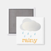 Het weer in de koelkast - RAINY Magneet (Voorkant / Achterkant)