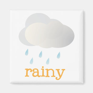 Het weer in de koelkast - RAINY Magneet