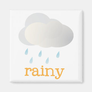 Het weer in de koelkast - RAINY Magneet