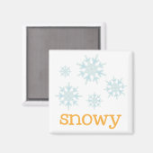 Het weer in de koelkast - SNOWY Magneet (Voorkant / Achterkant)