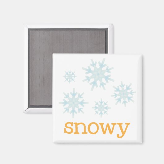 Het weer in de koelkast - SNOWY Magneet (Voorkant / Achterkant)