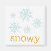 Het weer in de koelkast - SNOWY Magneet (Voorkant)