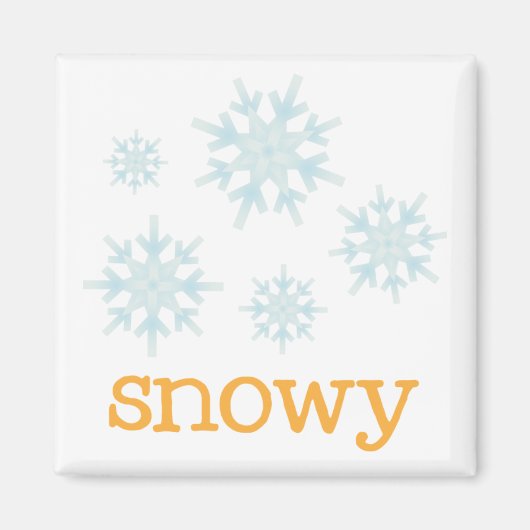 Het weer in de koelkast - SNOWY Magneet (Voorkant)