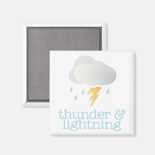 Het weer in de koelkast - THUNDER Magneet (Voorkant / Achterkant)
