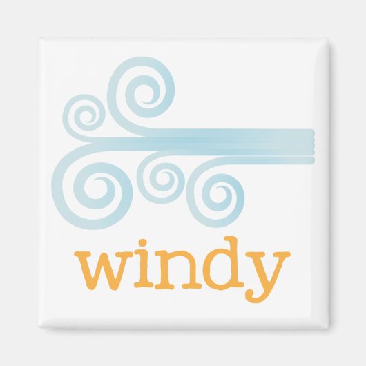 Het weer in de koelkast - WINDY Magneet (Voorkant)