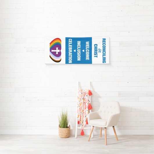 Het weer in elkaar brengen van de banner van de Ch (Insitu)