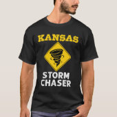 Het weer in Kansas Storm Chaser Tornado T-shirt (Voorkant)