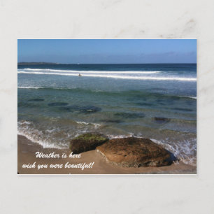 Het weer is hier wens u mooi was! briefkaart