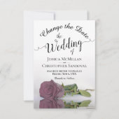 Het weerspiegelen van mosterdroze rozenwisselplann save the date (Voorkant)