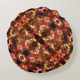 Het weerspiegelen van rode driehoeken die vreemde  rond kussen