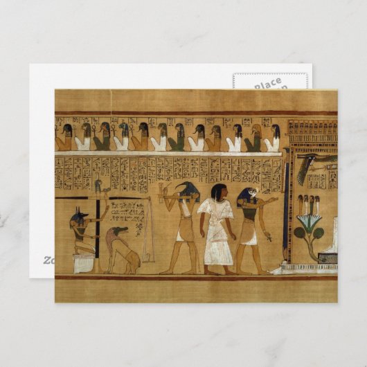 Het Wegen van het Hart tegen de Veer van Maat Briefkaart (Voorkant / Achterkant)