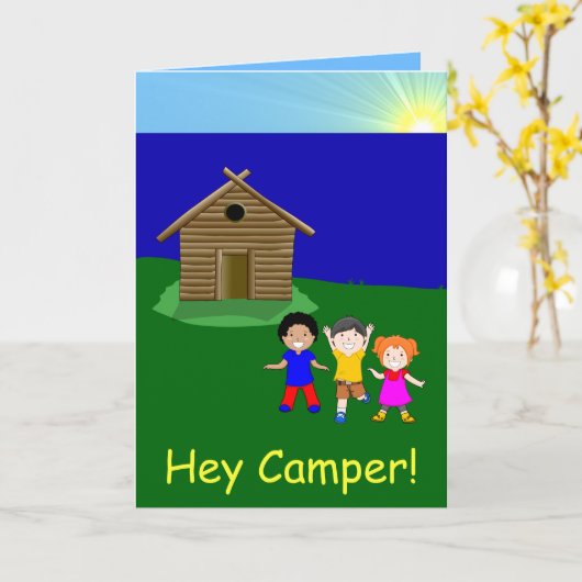 Het weggaan te kamperen Kaart (Gele Bloem)